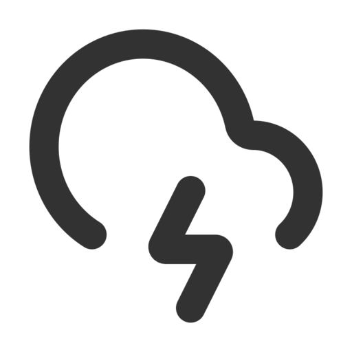 Cloud Lightning Free Transparent Png Icon Download (black)