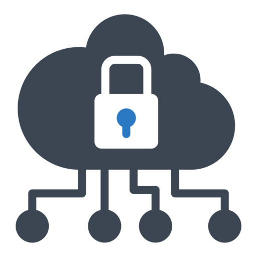 Cloud Lock Protect 3 Free Png Icon (black, indigo)