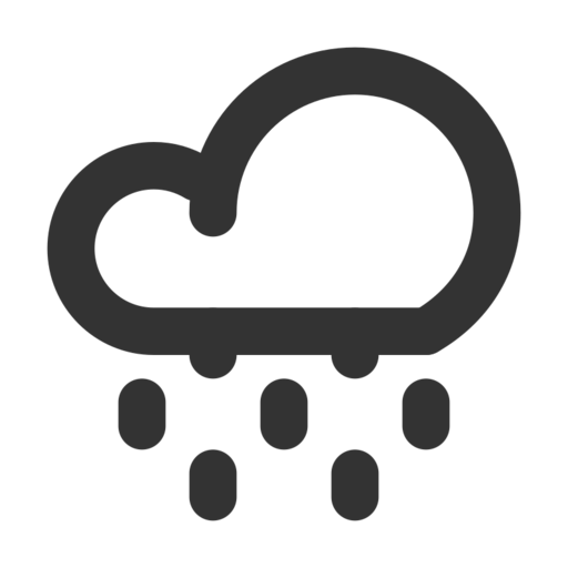 Cloud Rain Light Free Png Icon (black)