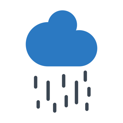 Cloud Rain Season Free Png Icon Download (black, indigo, teal)