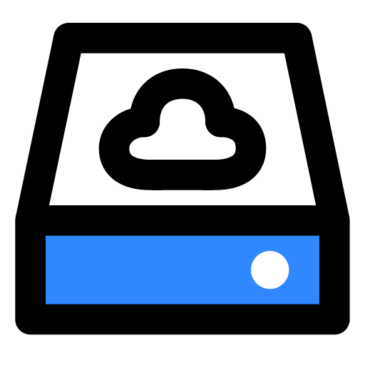 Cloud Storage Icon Free Png Icon Download (greenish blue, indigo, navy, white, black)