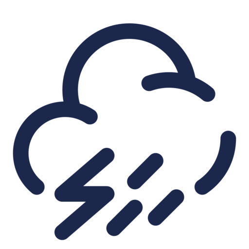 Cloud Storm Free Png Icon (navy, black)