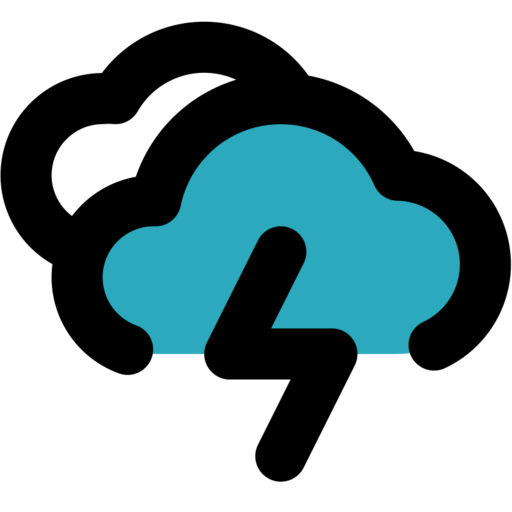 Clouds Strom 2 Free Png Icon Download (black, teal)