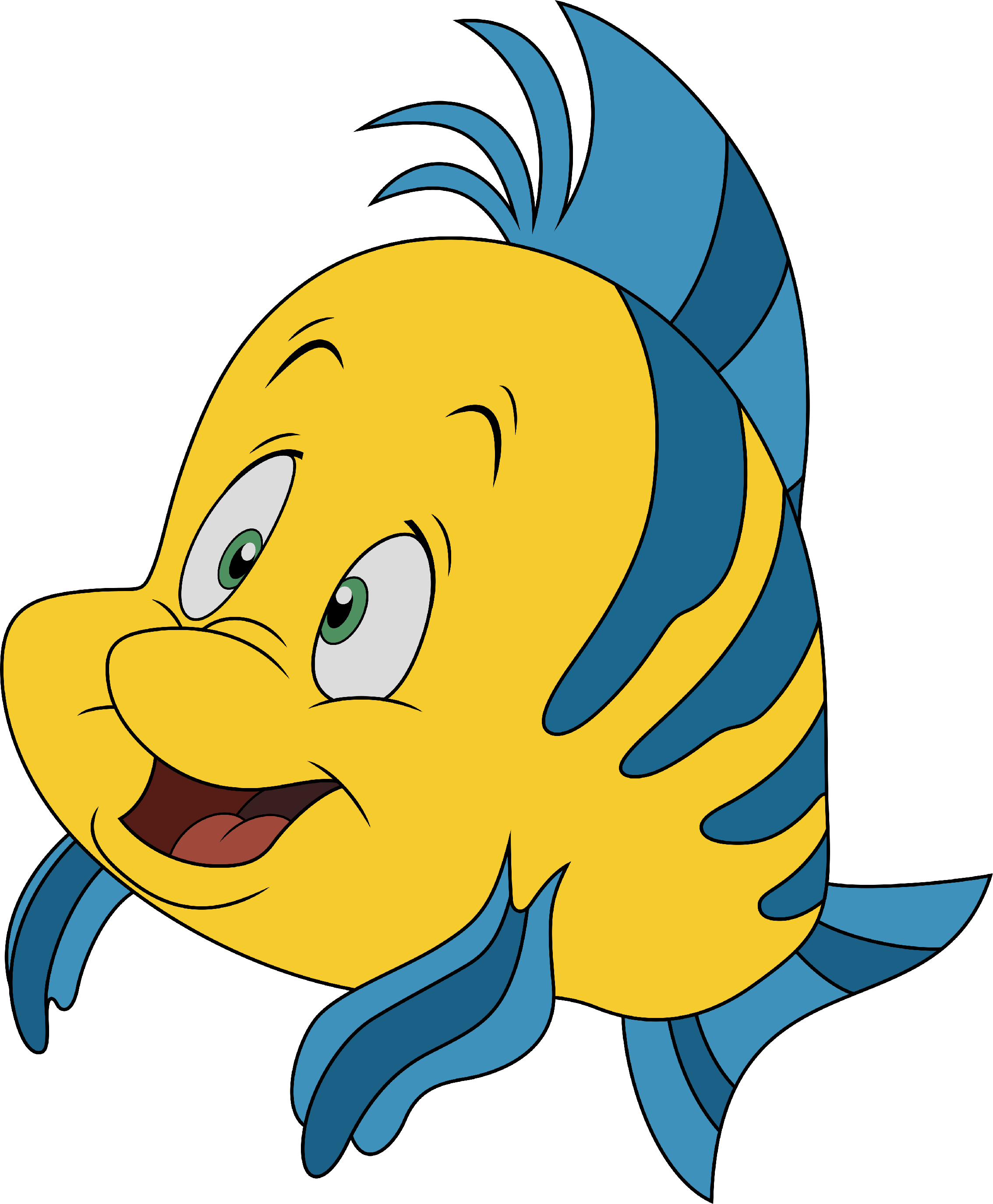 Flounder Png Pic (teal, gold, gray)