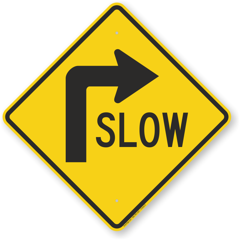 Slow Sign Png Image (gold, black, chocolate, white)