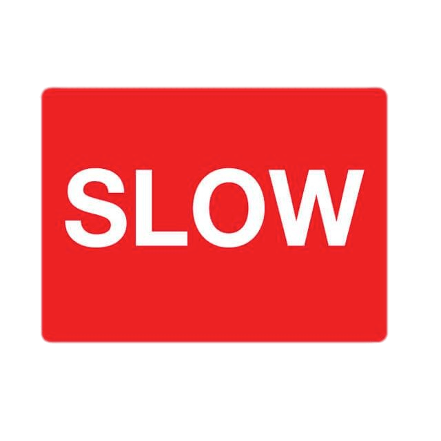 Slow Sign Png (white, gray, red)