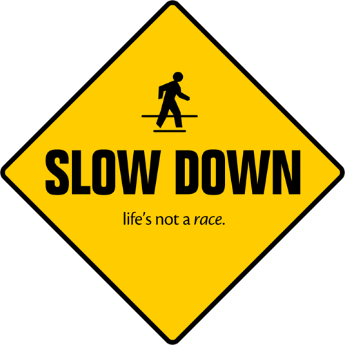 Slow Sign Transparent (gold, black, olive, white)