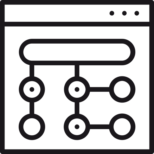 Flowchart Sitemap Hierarchy Structure Icon Free Nobackground Png Icon Download (black)