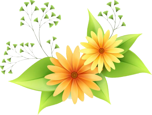 Flower Artwork Png Hd (white)