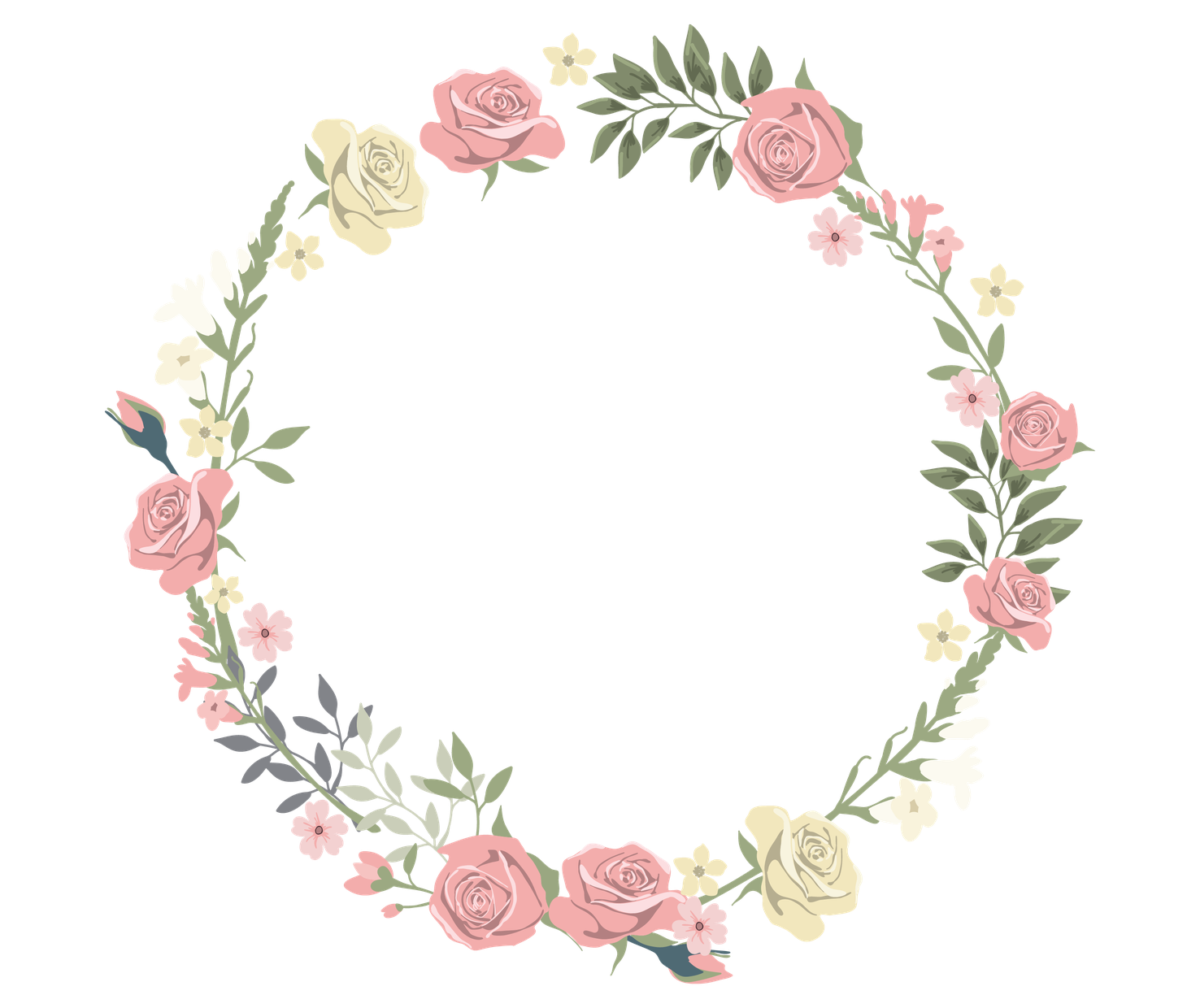 Flower Border Png Photo (black)