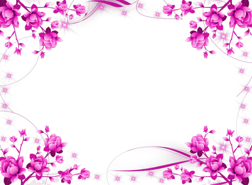 Flower Border Png Picture (black)