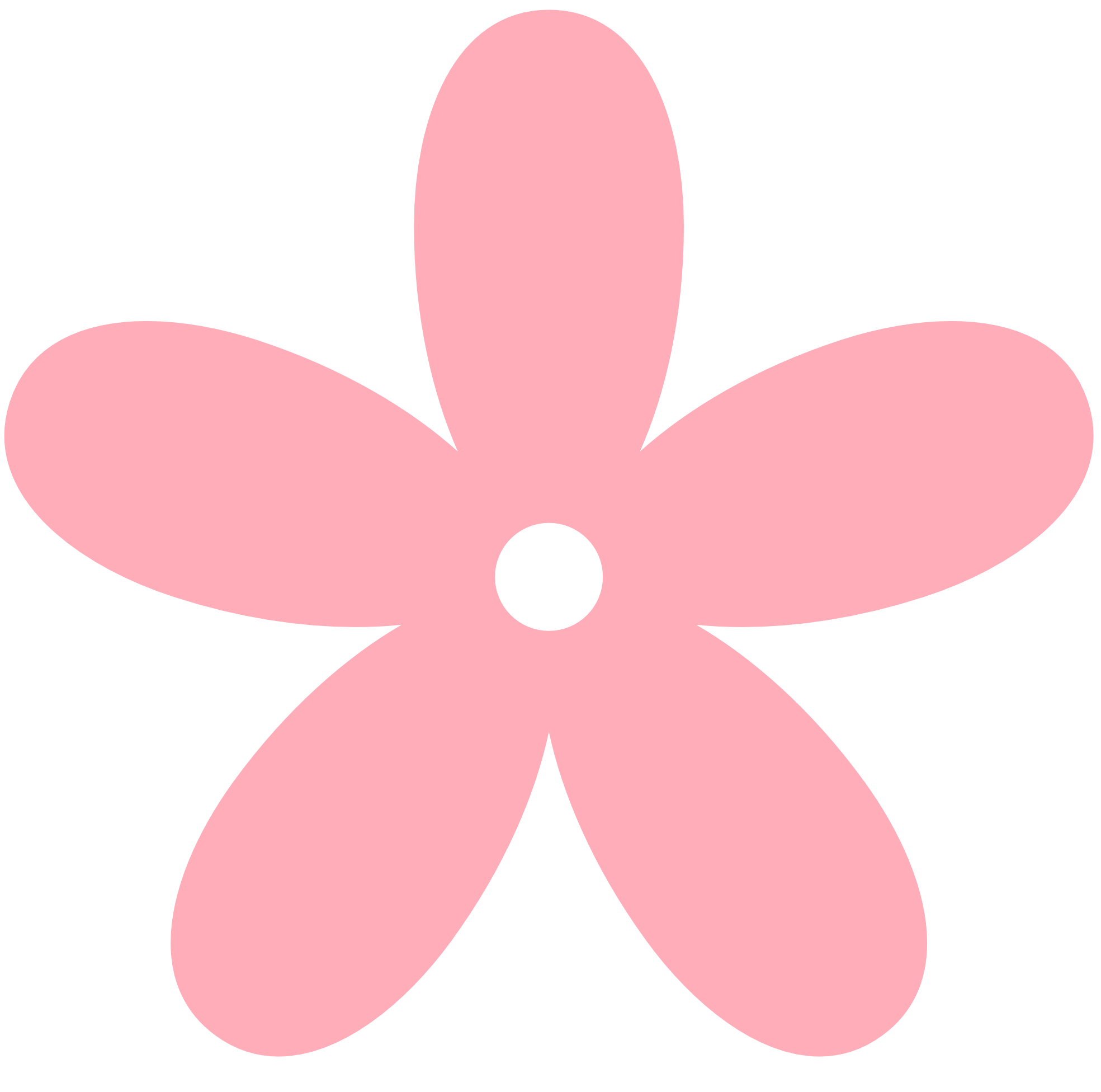 Flower Cartoon Png Image (pink, white)