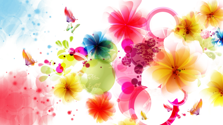 Flower Colorful Png Transparent (salmon, white, mint, black, silver)