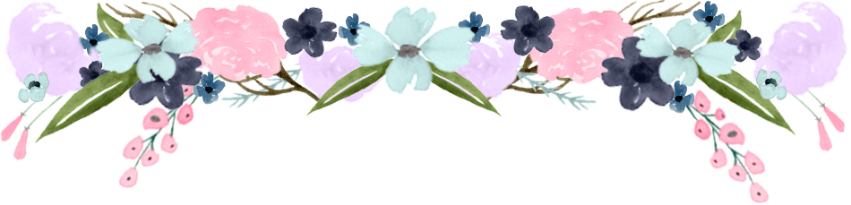 Flower Divider No Background (beige, lavender, white)