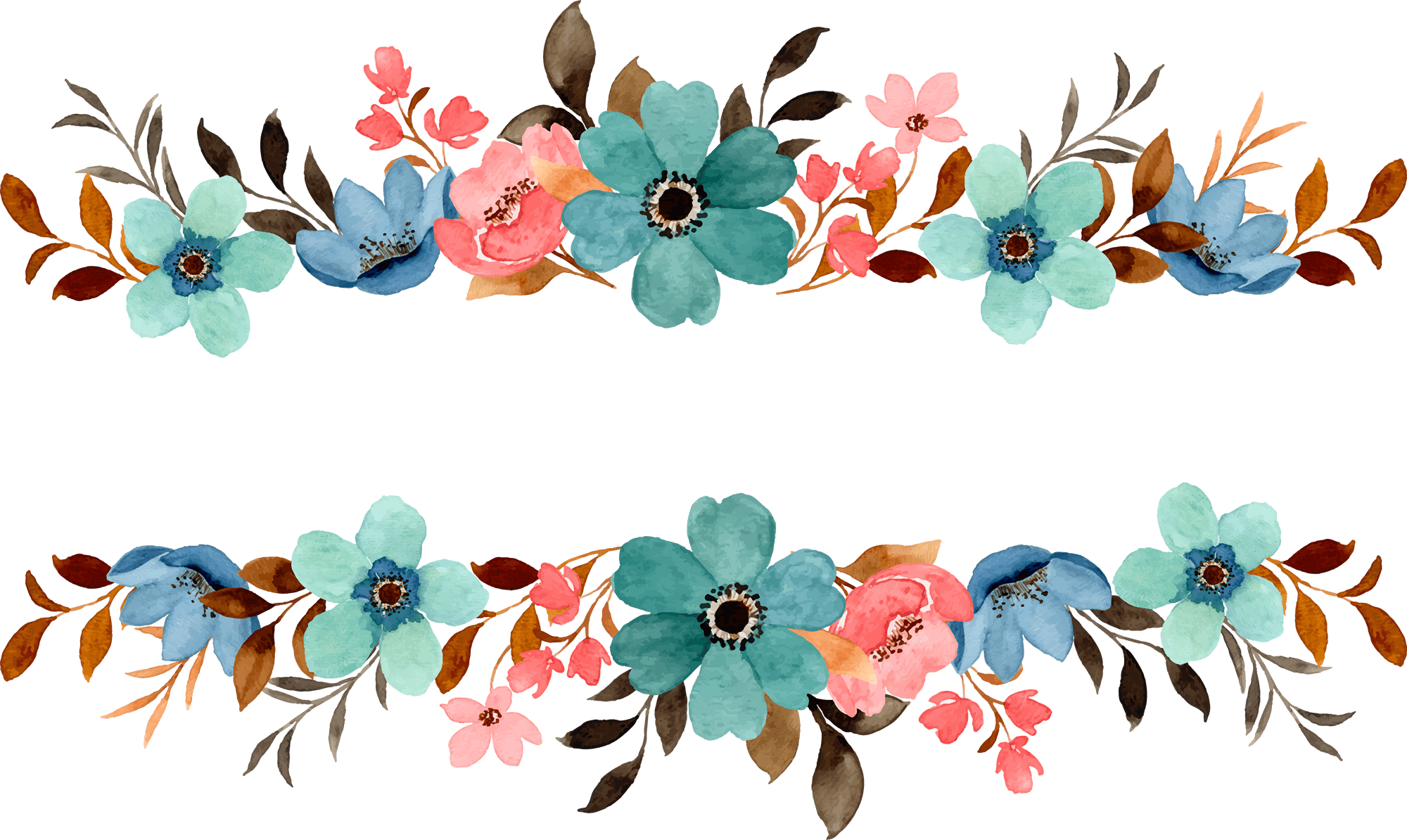 Flower Divider Png Images (black)