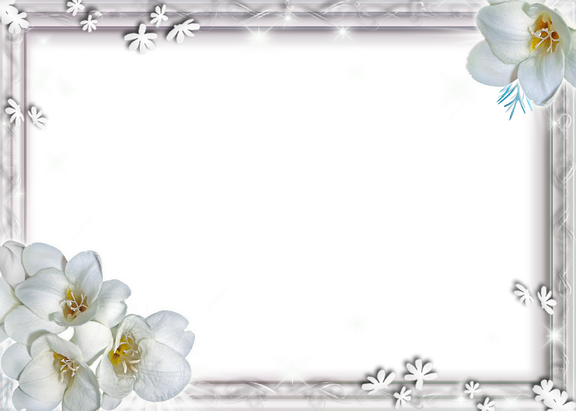 Flower Frame Png Clipart (indigo, black, gray, white)