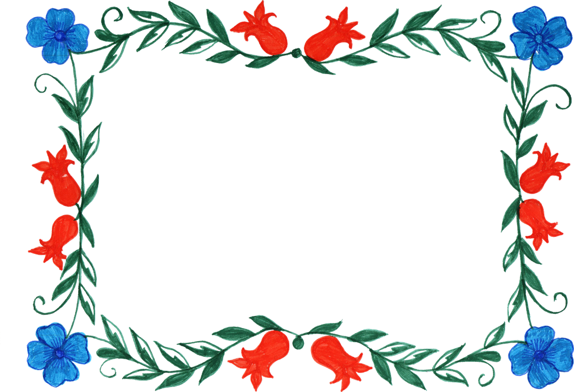 Flower Frame Png Image (black)