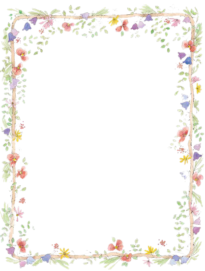 Flower Frame Transparent Background (black)