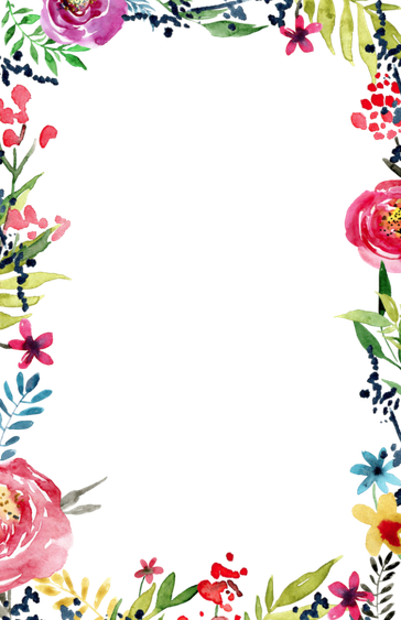 Flower Frame Transparent Png (black)