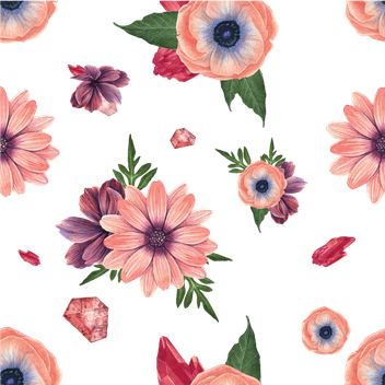 Flower Pattern Png Photos (black)