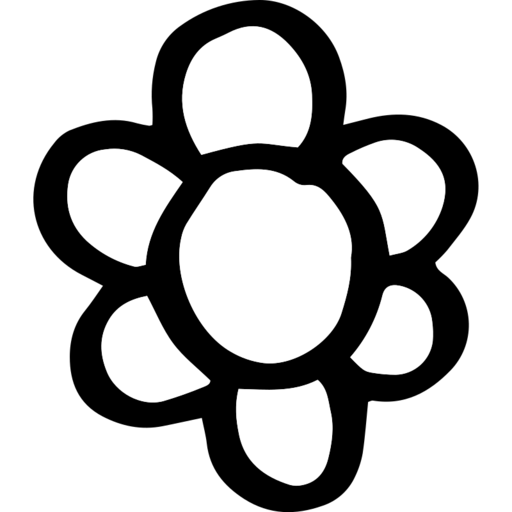 Flower2 Free Transparent Png Icon Download (white, black)