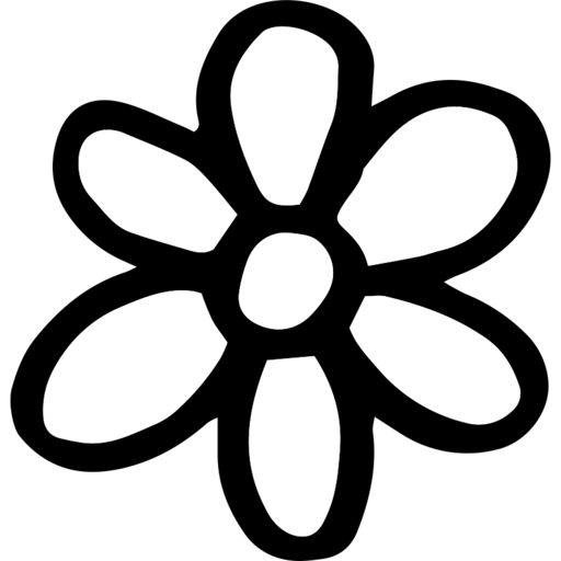 Flower3 Free Png Icon Download (white, black)