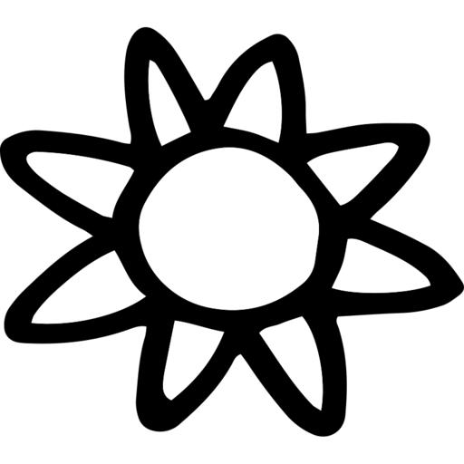 Flower4 Free Png Icon (white, black, indigo)