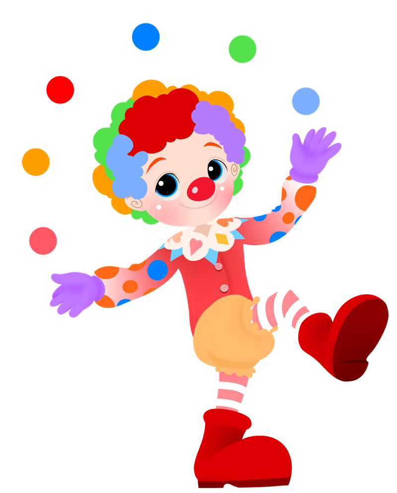 Clown Png Transparent Image (beige, black, salmon, silver, red)