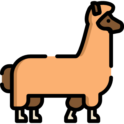 Alpaca Png Isolated Image (white, black, salmon, chocolate, olive)