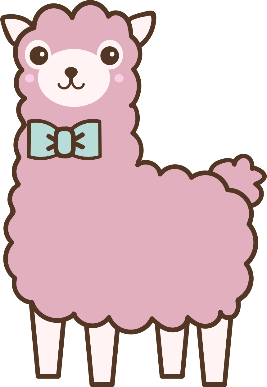 Alpaca Png Transparent (white, pink, black, plum)