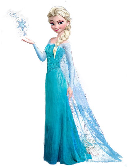 Elsa Frozen Transparent Png (teal, black)