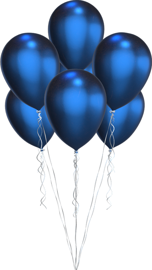 Blue Balloons Png Clipart (black, teal, navy)