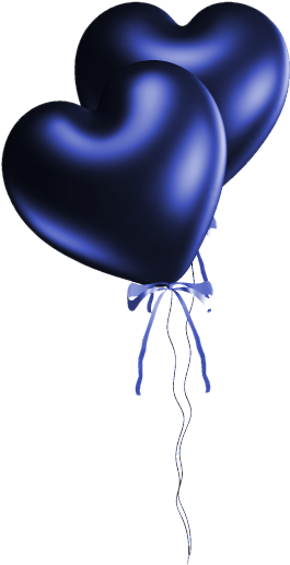 Blue Balloons Png Hd Image (black)