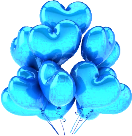 Blue Balloons Png Isolated File (greenish blue, black)