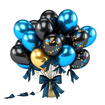 Blue Balloons Png Photos (black, gray)