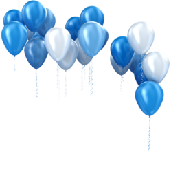 Blue Balloons Png (gray, white, black, lavender, silver)