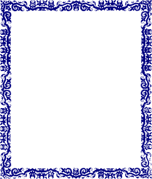 Blue Border Frame Png Transparent Image (white, navy, gray, indigo)