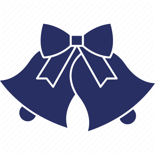 Blue Christmas Bell Png Clipart (black, indigo)