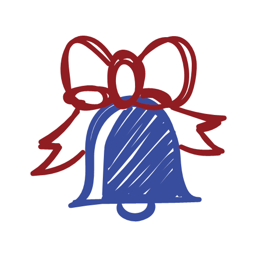 Blue Christmas Bell Png Transparent Image (maroon, black, teal)