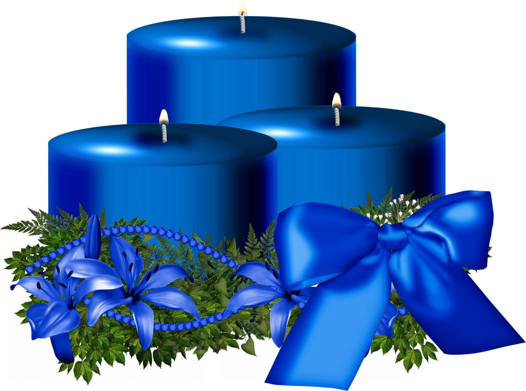 Blue Christmas Candle Png File (greenish blue, black, teal)