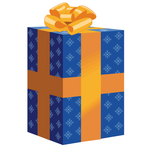 Blue Christmas Gift Png Pic (teal, black, orange, chocolate, navy)