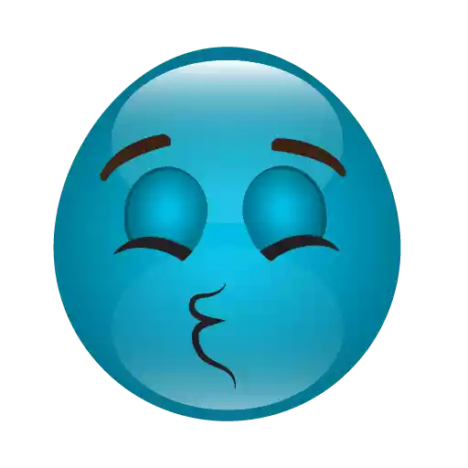 Blue Emoji Png Hd (white, silver, teal)