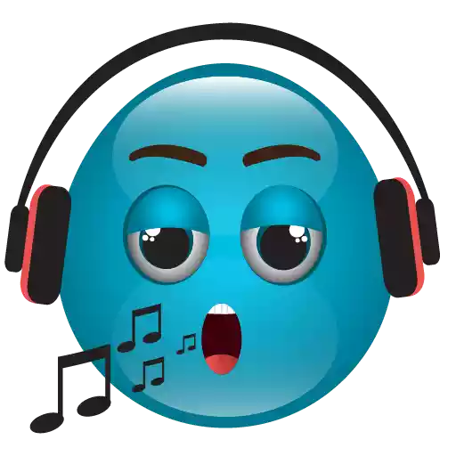 Blue Emoji Png Photo (white, black)