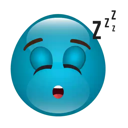 Blue Emoji Transparent Background (white, teal)