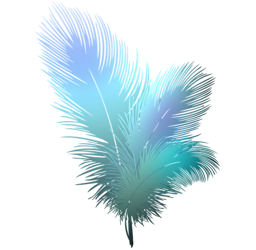 Blue Feather Png Free Download (black, mint, silver)