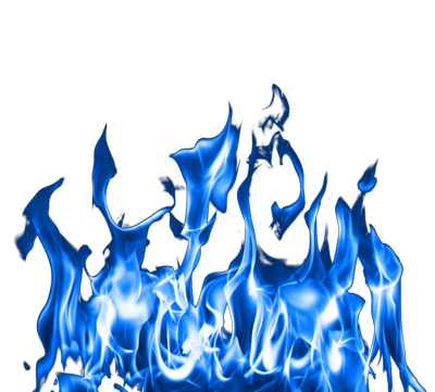 Blue Fire Png Clipart (black)