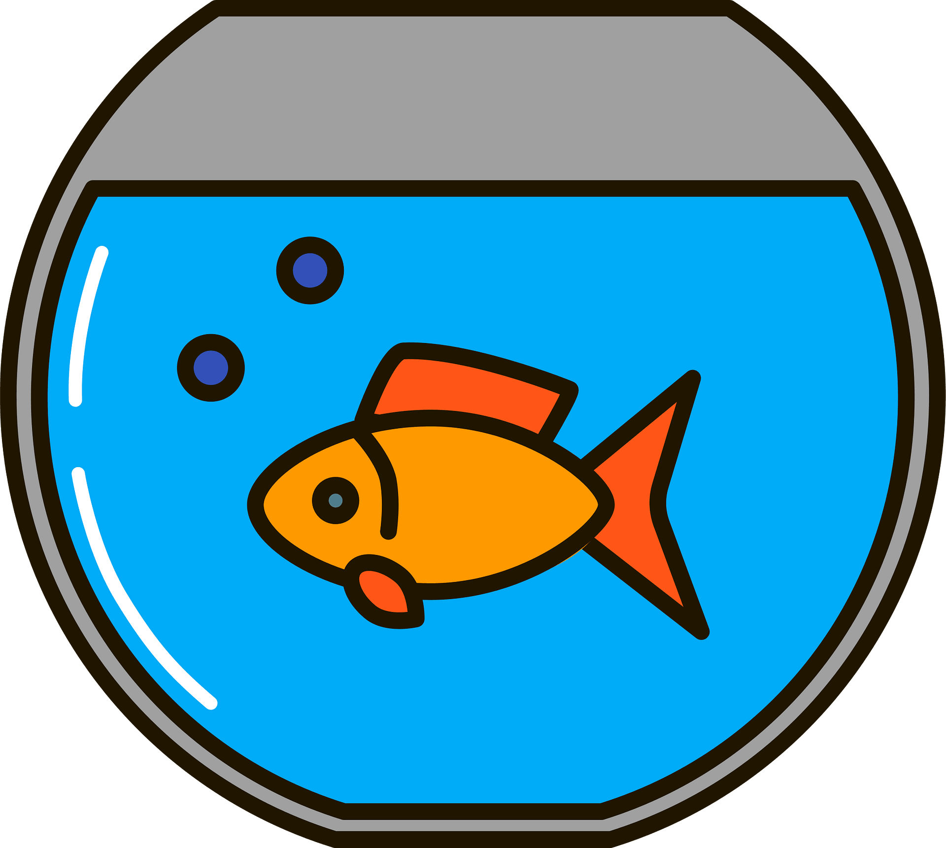 Blue Fish Tank Vector Png (gray, orange, greenish blue, black, silver)