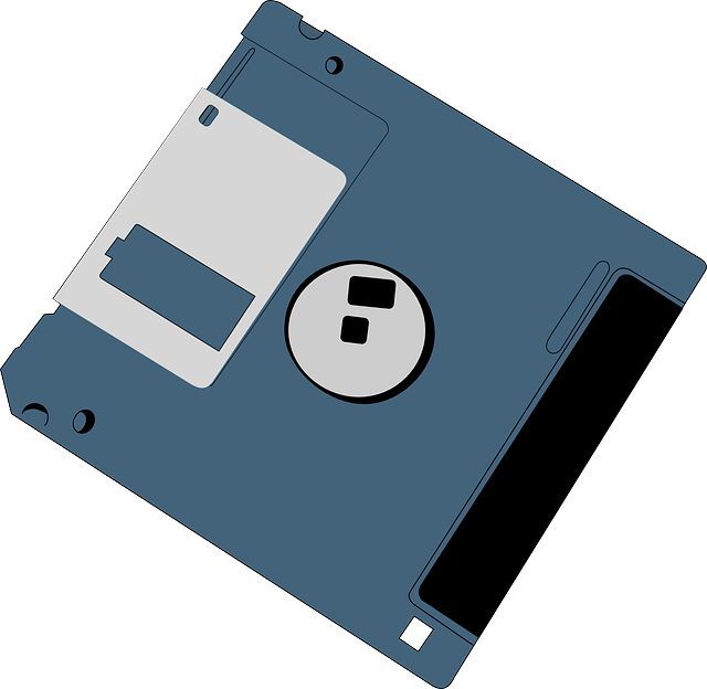 Blue Floppy Disk Png Clipart (black, gray, silver, white)