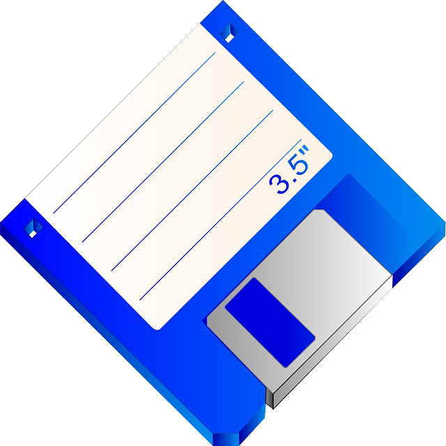 Blue Floppy Disk Transparent Png (black, blue, beige, white)