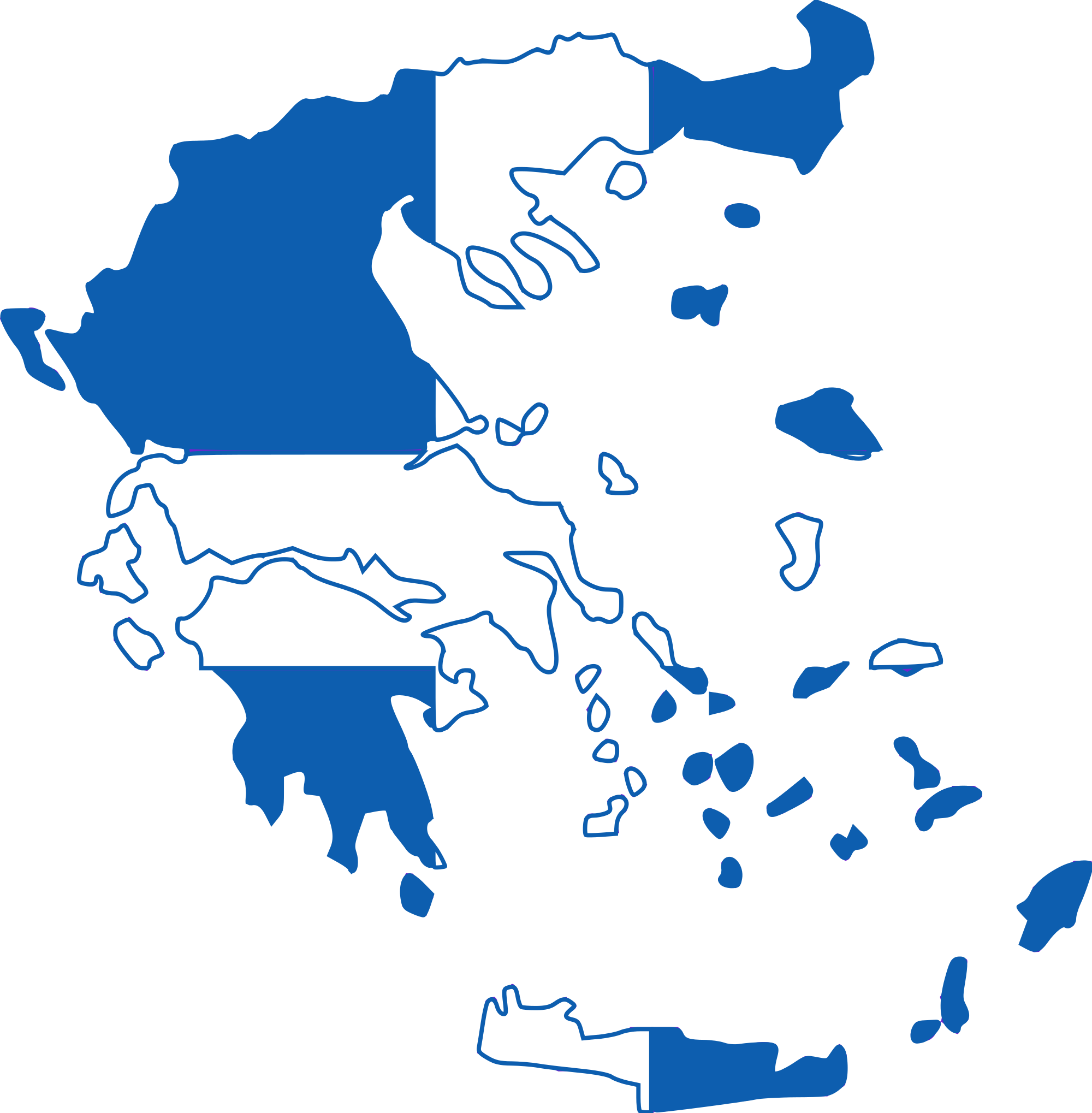 Blue Greece Map Png Photos (black, white, teal)